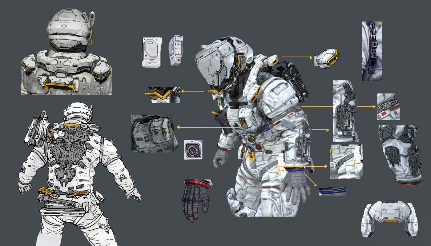 Hugh Suit Design from Pragmata