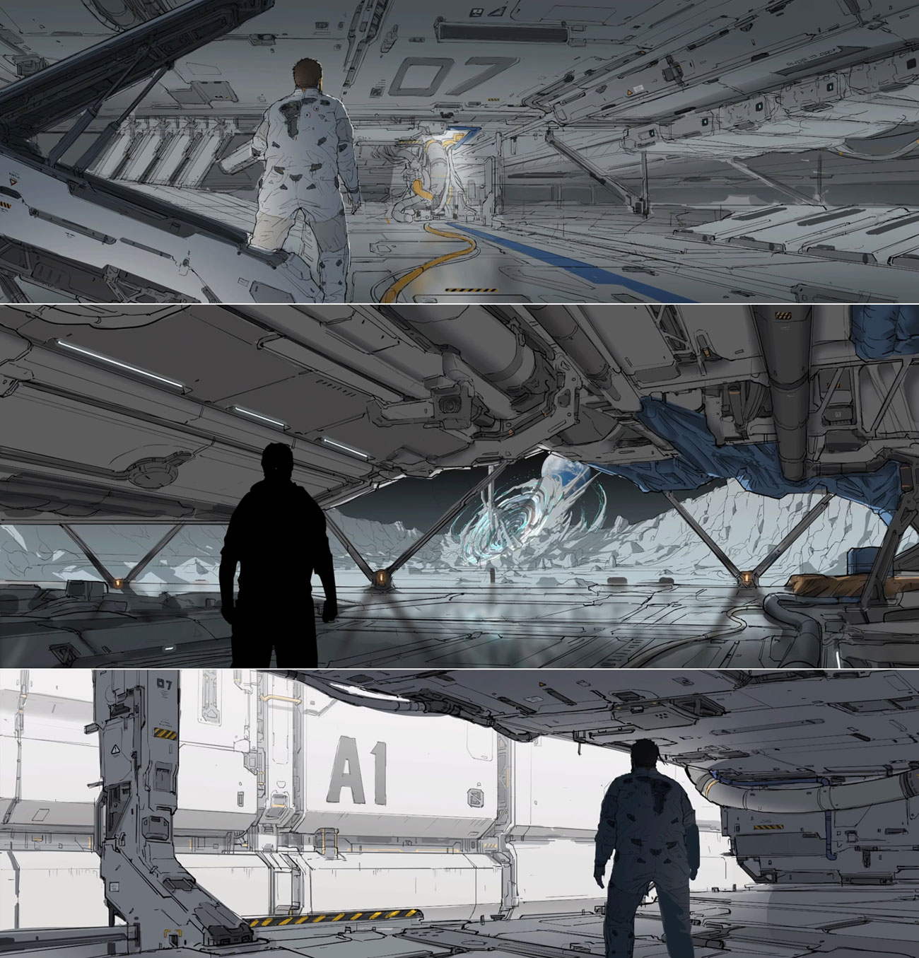 Interior Environments Art from Pragmata