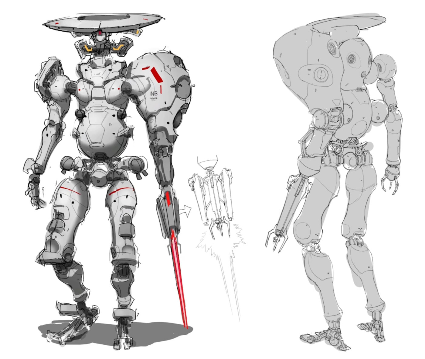 Lancer Concept Art from Pragmata