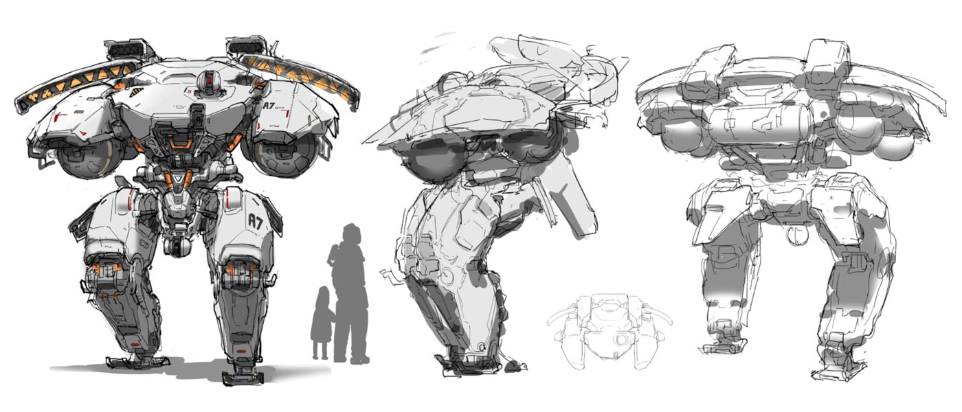 Sector Guard Concept Art from Pragmata