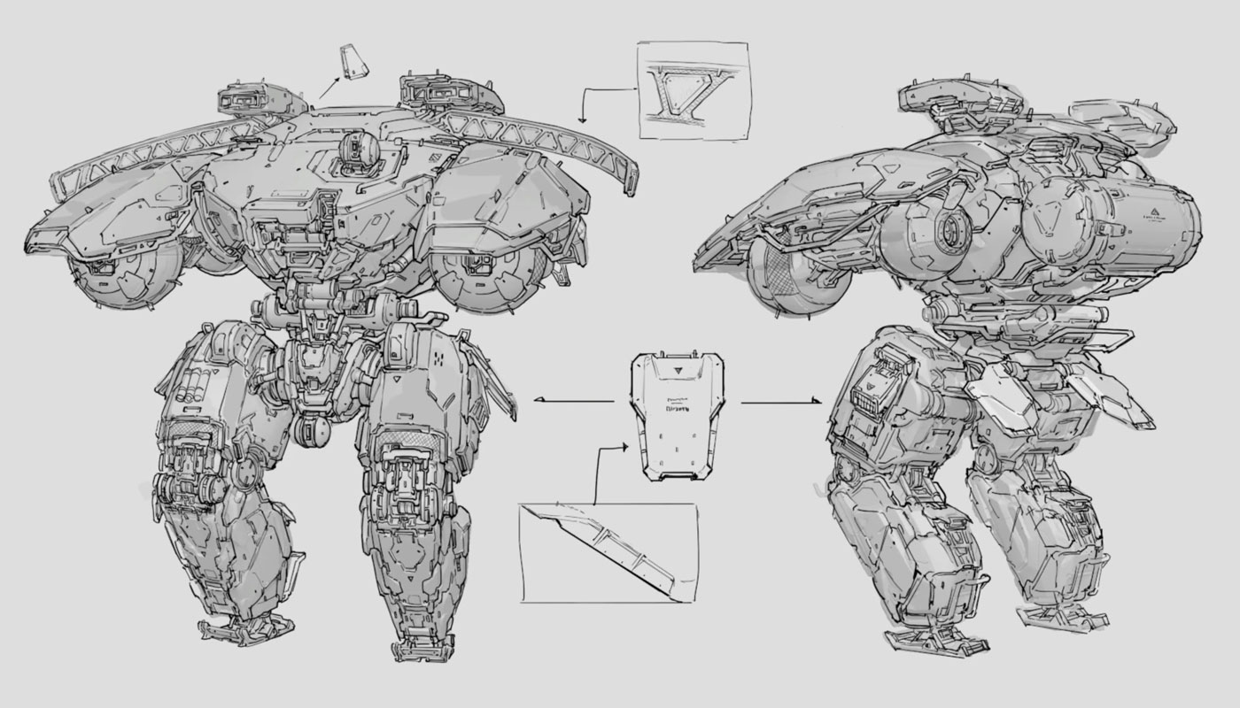 SectorGuard Concept Artwork from Pragmata
