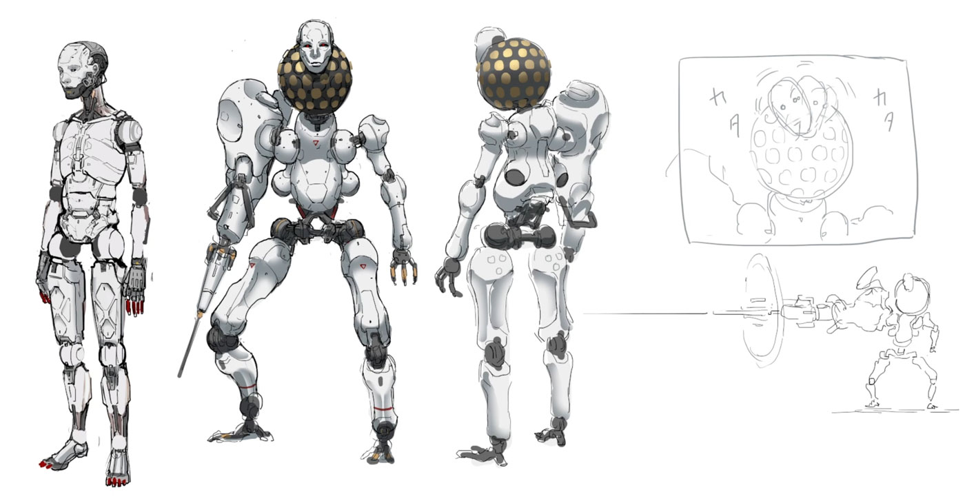 Walker Concept Artwork from Pragmata