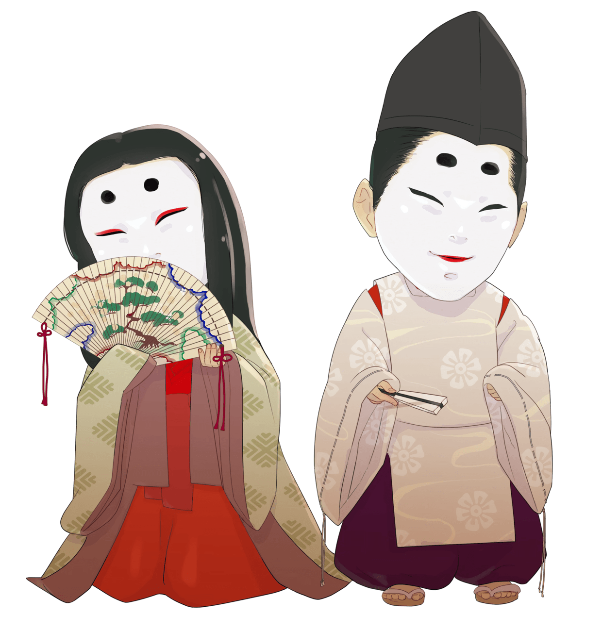 Maro and Maro-hime Art from Promise Mascot Agency