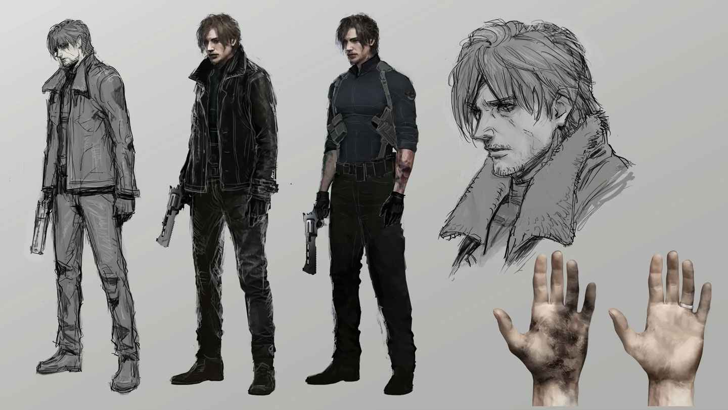 Leon S. Kennedy Concept Art from Resident Evil Requiem