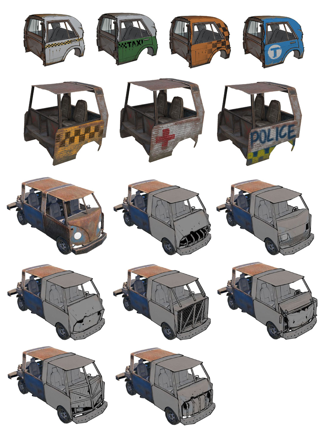 Car Modules Art from Rust