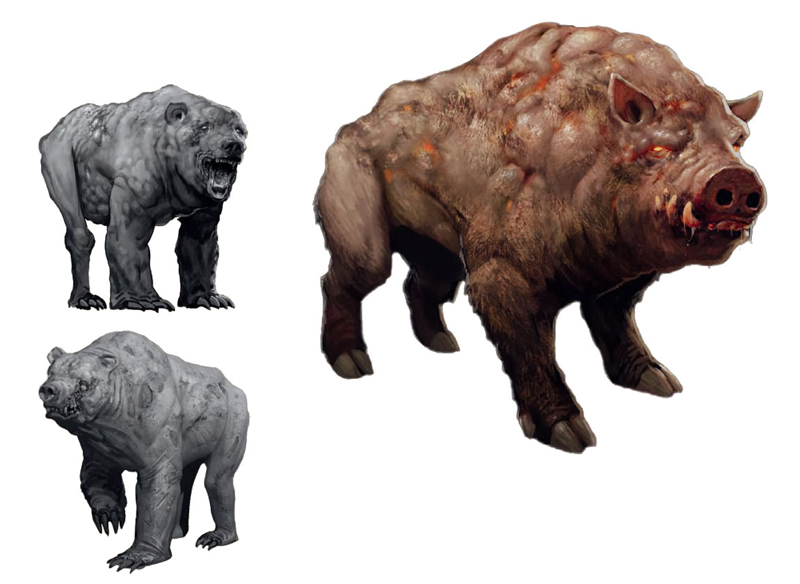 Irradiated Animals Concept Art from Rust