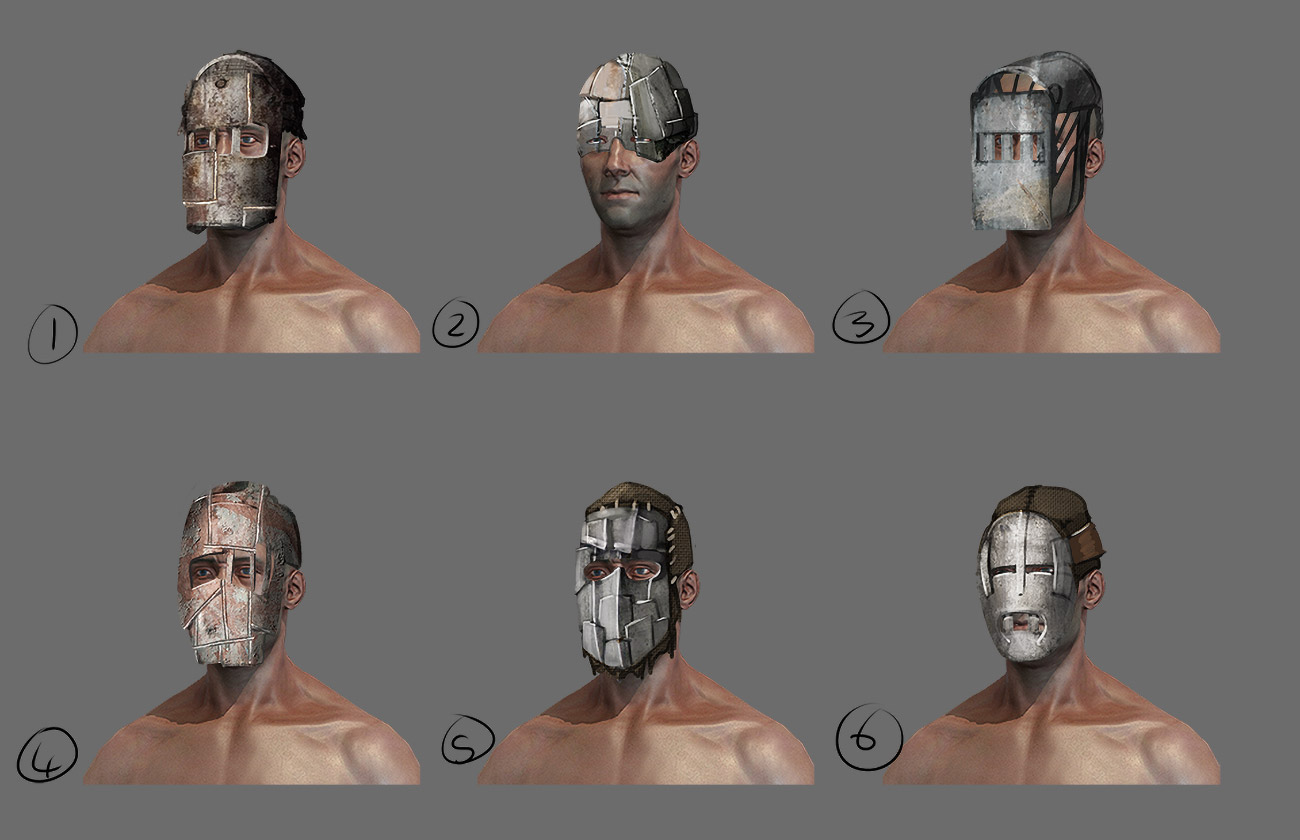 Masks Concept Art from Rust