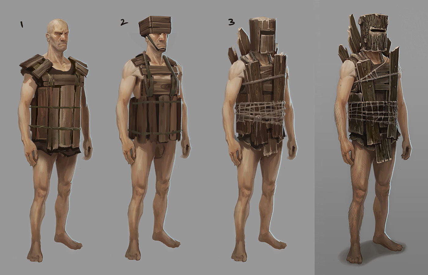 Wooden Armor Concept Art from Rust