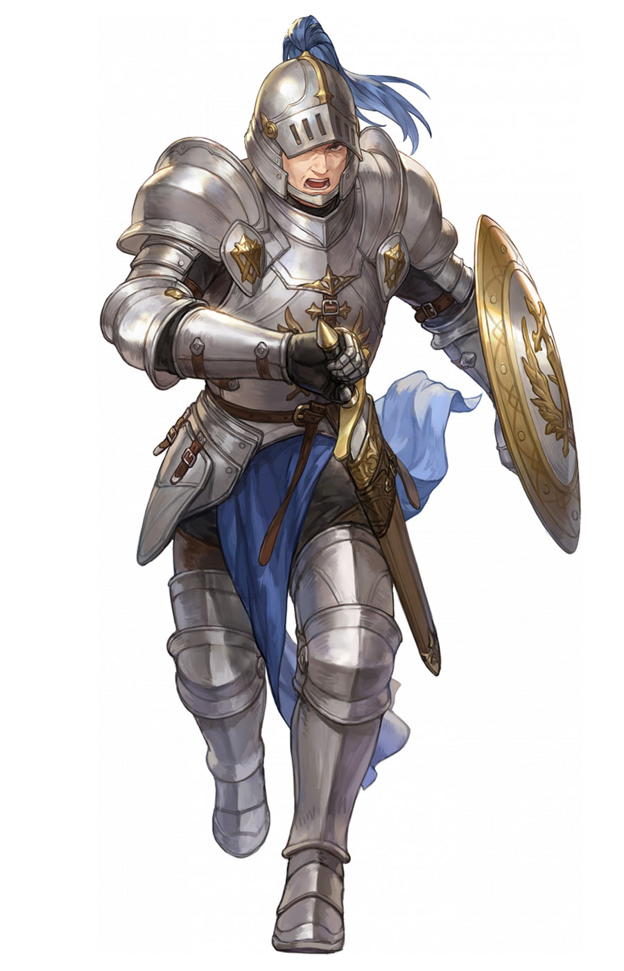 Knighted Guard Art from Sword of Convallaria