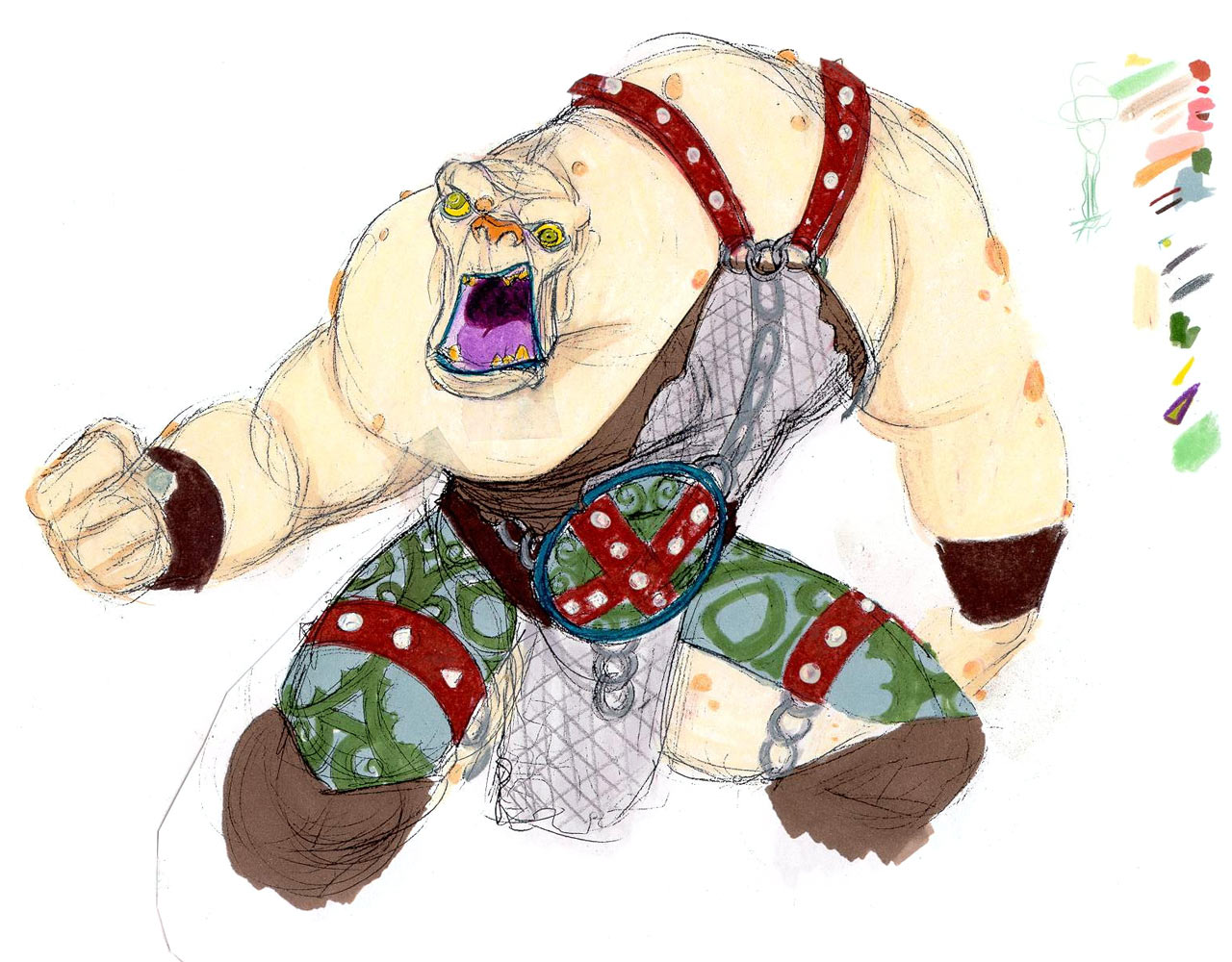 Giant Concept Art from The Mark of Kri