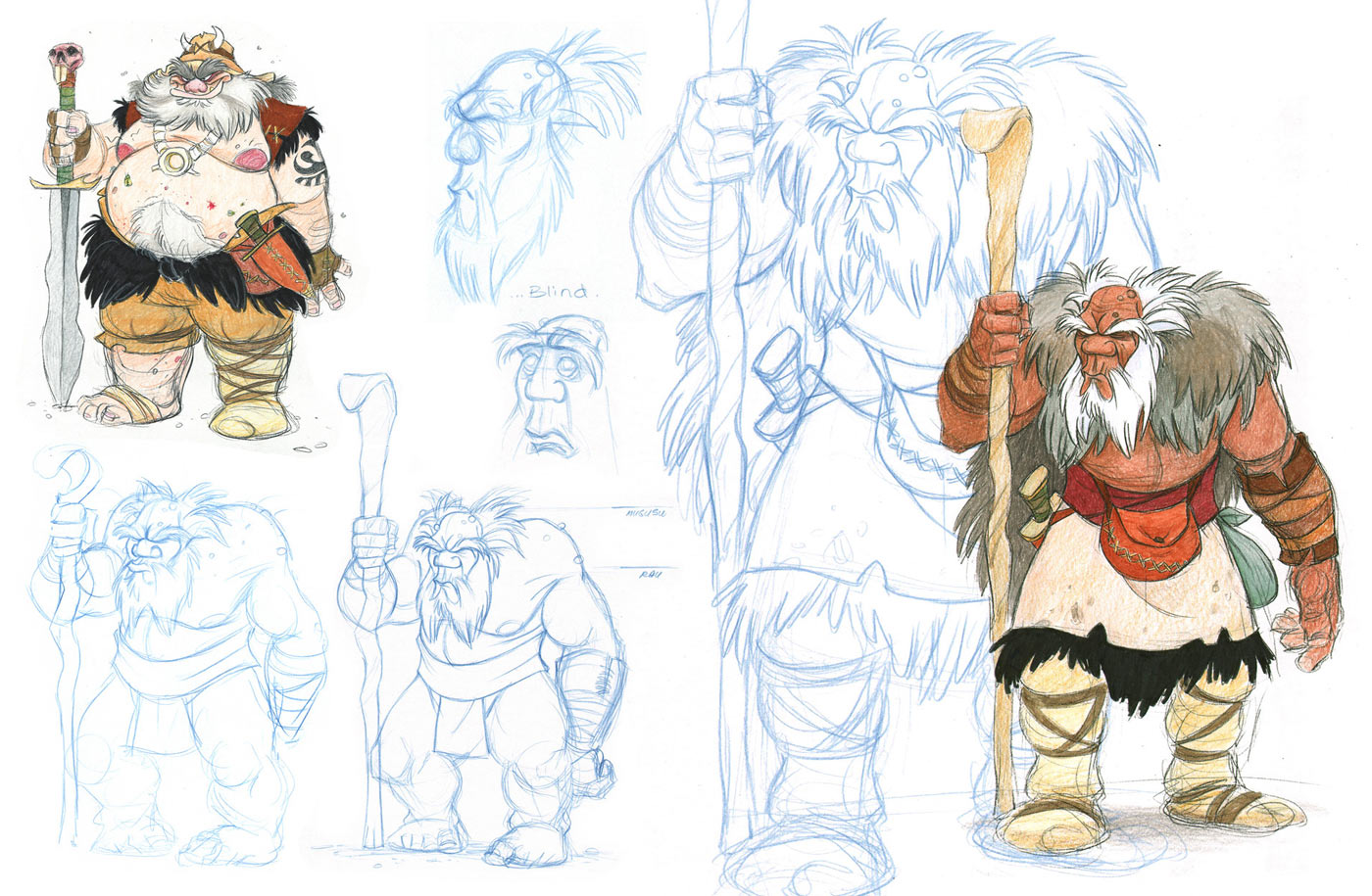 Griz Concept Art from The Mark of Kri