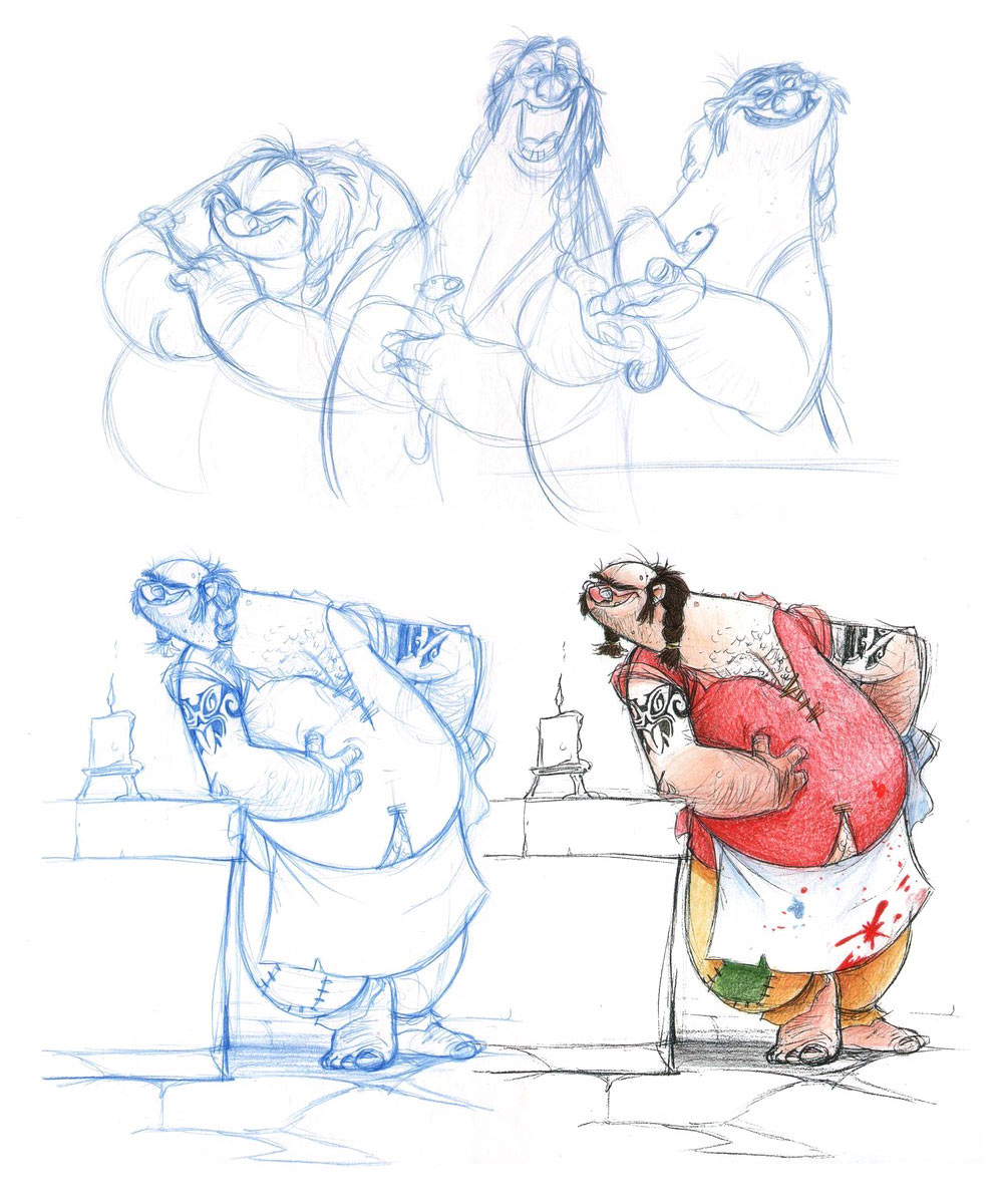 Innkeeper Sketches from The Mark of Kri