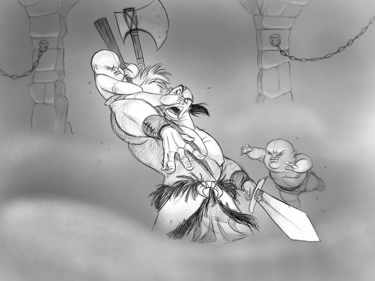 Rau and Babies Art from The Mark of Kri