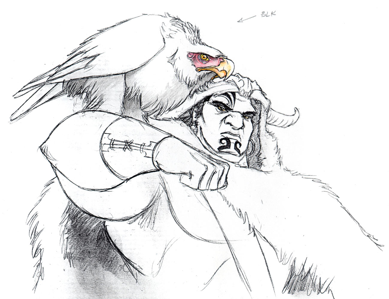 Rau and Kuzo Sketch from The Mark of Kri