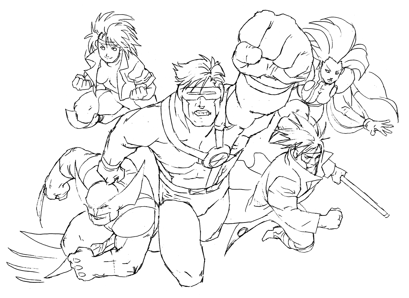 Cyclops' Ending Sketch 2 from X-Men vs. Street Fighter