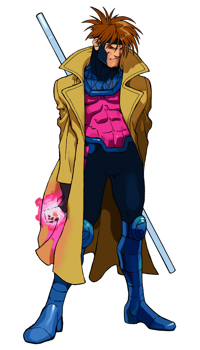 Gambit Art from X-Men vs. Street Fighter