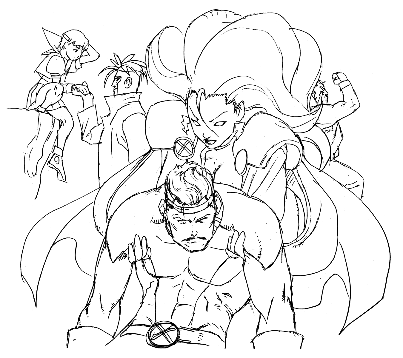 Storm's Ending Sketch from X-Men vs. Street Fighter