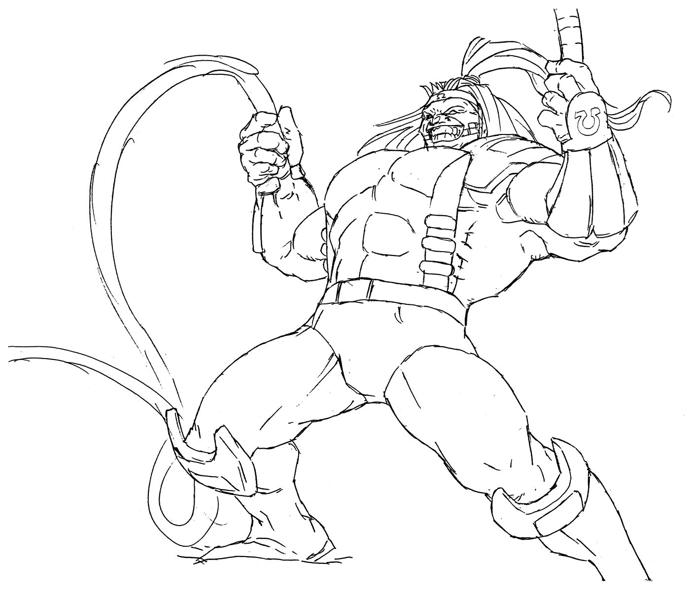 Zangief's Ending Sketch from X-Men vs. Street Fighter